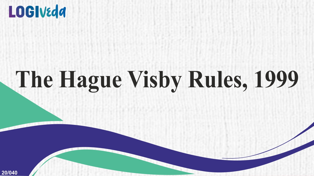 The Hague Visby Rules 1999