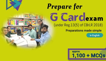 Prepare for G Card exam (under Reg.13(5) of CBrLR 2018) MCQs